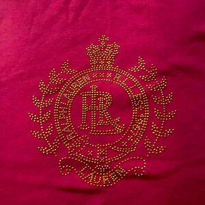Ralph Lauren Pink T-Shirt with Gold Embellishment